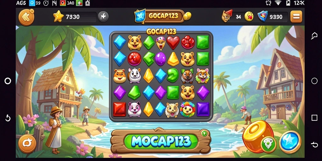 Tampilan gameplay seru dengan grafis warna-warni di GOCAP123.