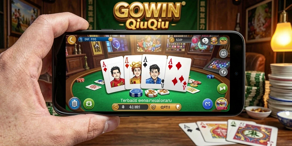 Tampilan gameplay QiuQiu yang seru dan menantang di GOWIN.