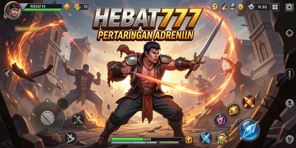 Tampilan aksi pertarungan seru dalam HEBAT777 yang mendebarkan.
