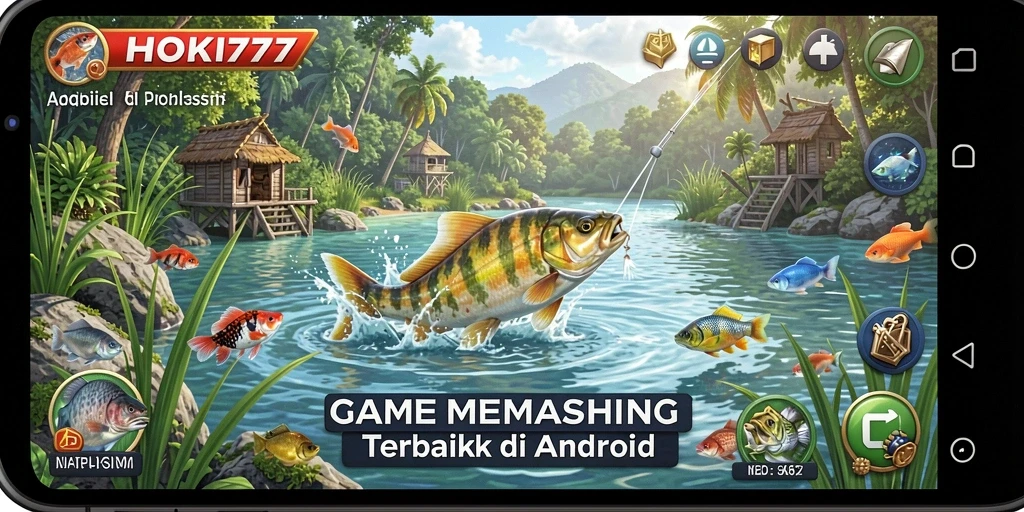 Screenshot HOKI777 menampilkan gameplay seru memancing ikan.