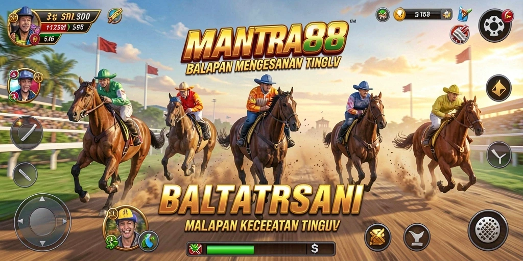 Tangkapan layar gameplay balapan di MANTRA88 yang mendebarkan.