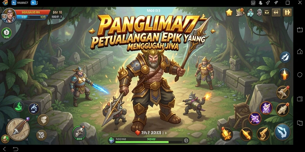 Tampilan gameplay PANGLIMA77 yang penuh aksi dan petualangan.