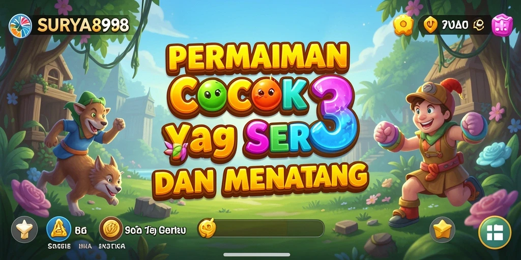 Gameplay Match-3 seru dengan tampilan grafis yang memukau.
